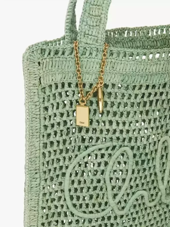 Summer Banana tote bag in raffia