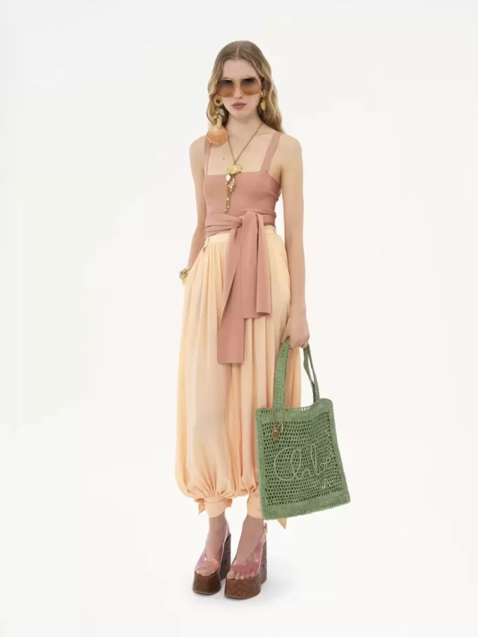 Summer Banana tote bag in raffia