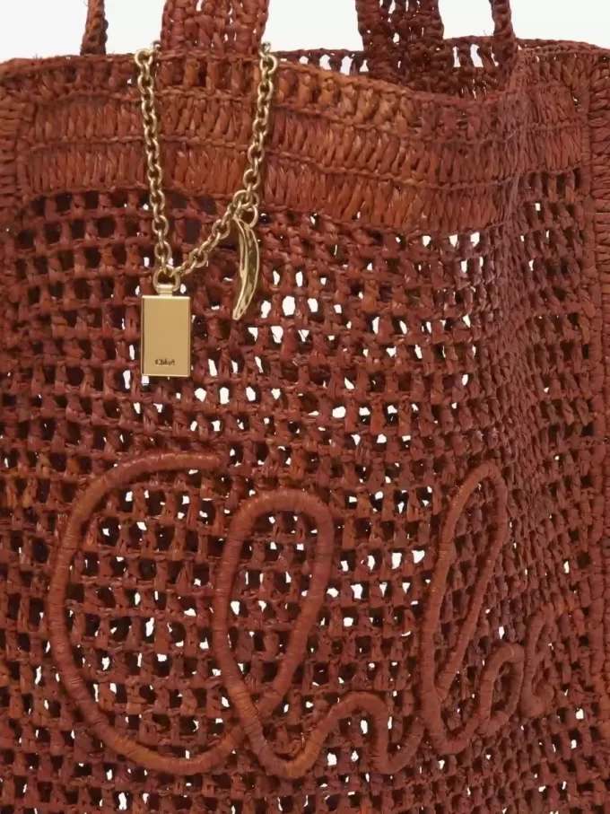 Summer Banana tote bag in raffia