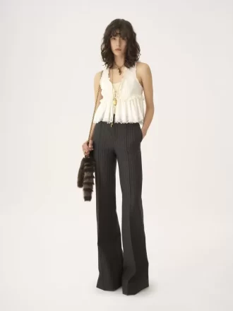Tailored bootcut pants in wool Tailored bootcut pants in wool