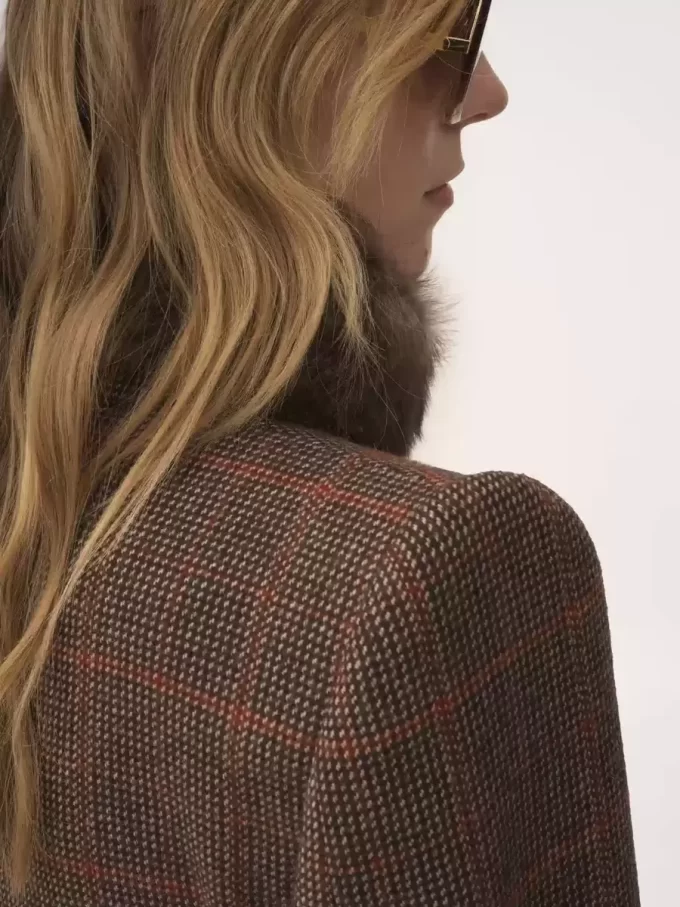 Tailored jacket in check wool Tailored jacket in check wool