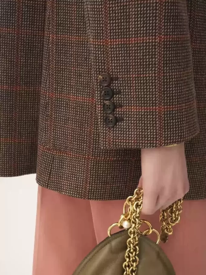 Tailored jacket in check wool Tailored jacket in check wool