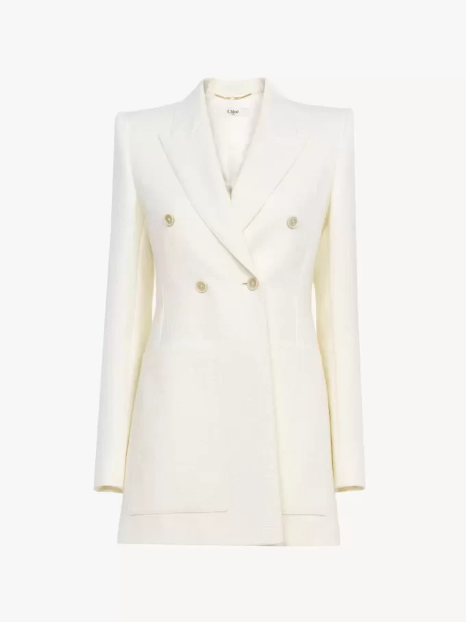 Tailored jacket in cotton-mix jacquard Tailored jacket in cotton-mix jacquard