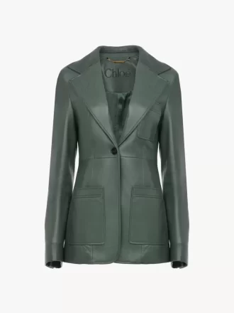 Tailored jacket in leather