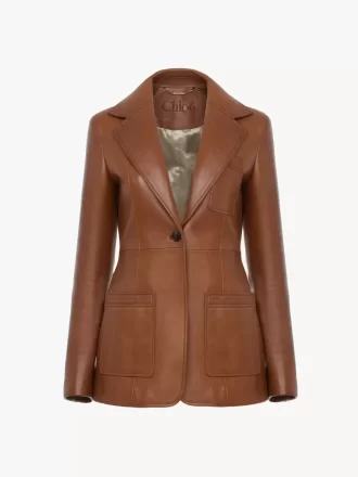 Tailored jacket in leather Tailored jacket in leather