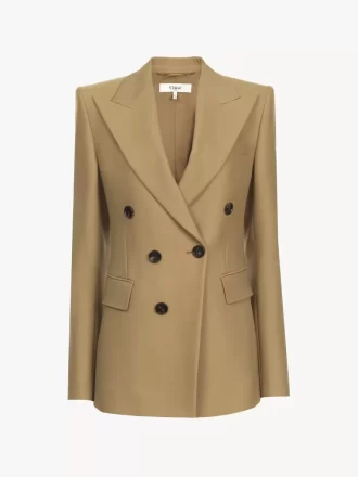 Tailored jacket in wool grain de poudre Tailored jacket in wool grain de poudre