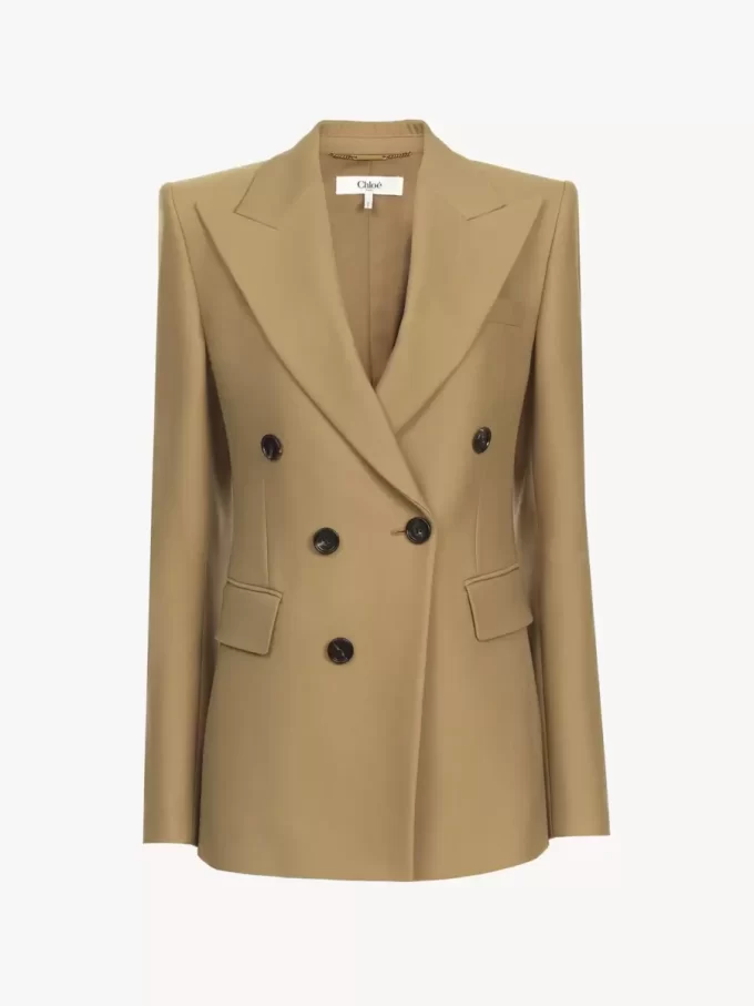 Tailored jacket in wool grain de poudre Tailored jacket in wool grain de poudre
