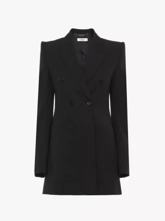 Tailored jacket in wool grain de poudre Tailored jacket in wool grain de poudre