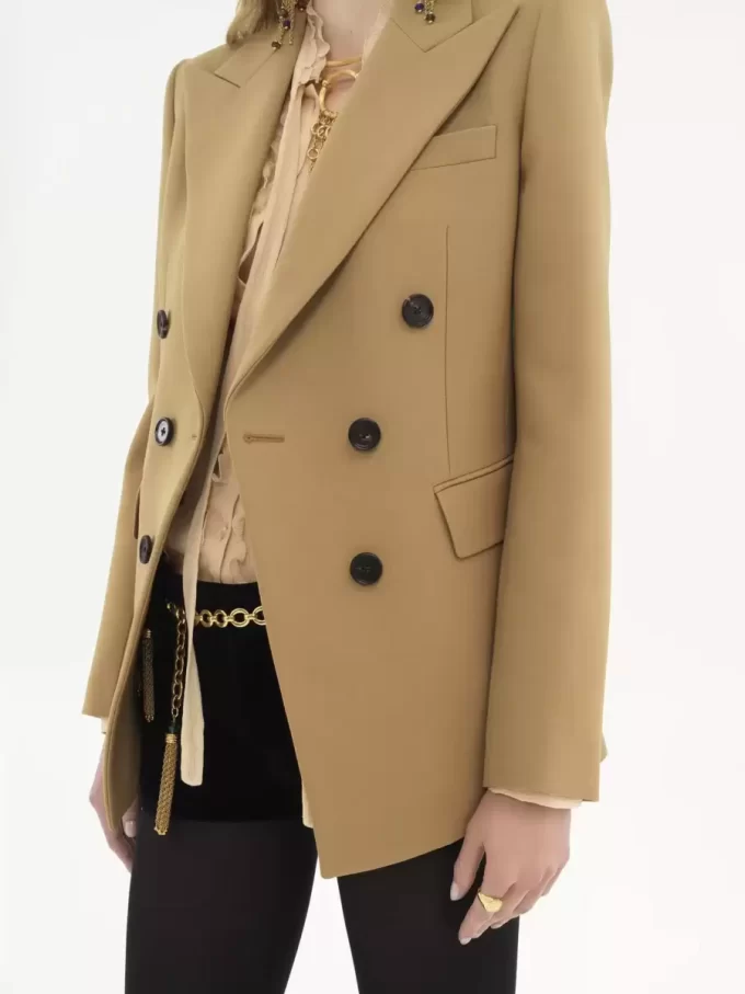 Tailored jacket in wool grain de poudre Tailored jacket in wool grain de poudre