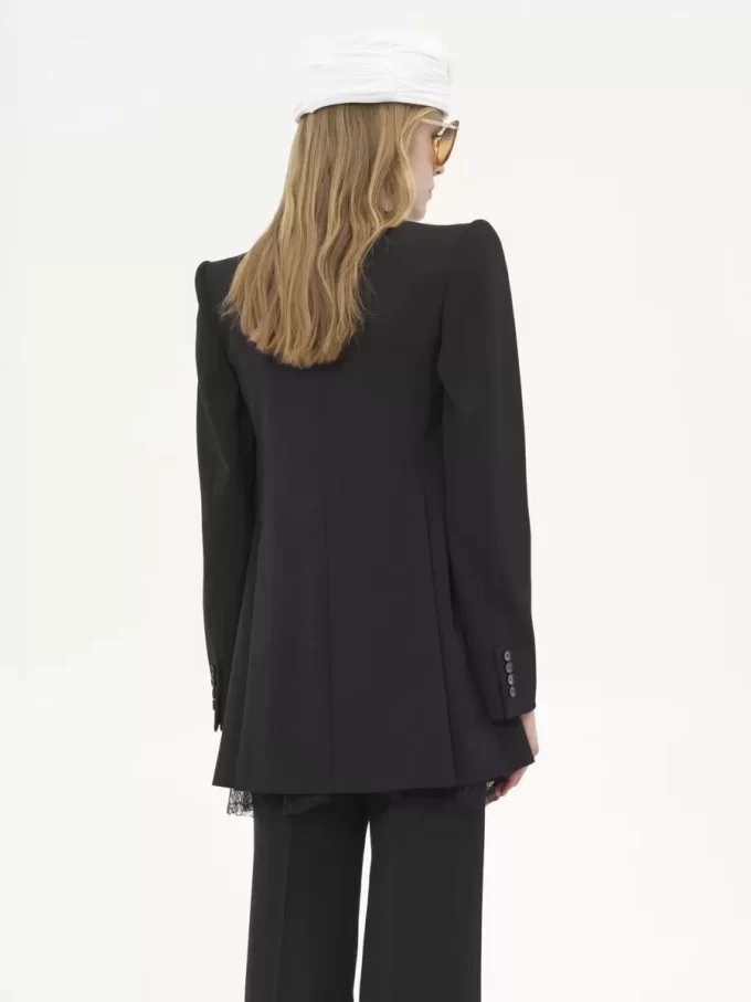 Tailored jacket in wool grain de poudre Tailored jacket in wool grain de poudre