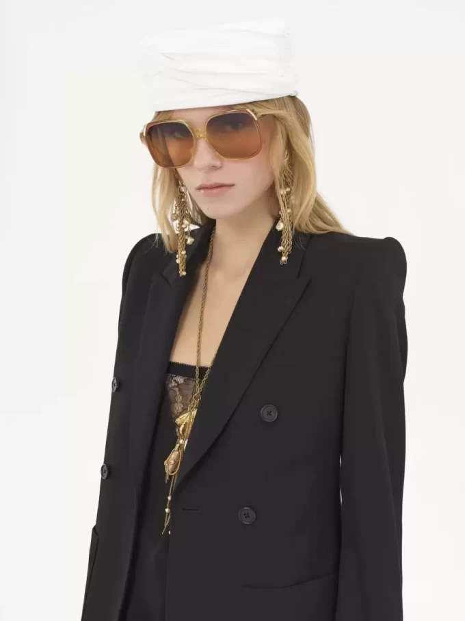 Tailored jacket in wool grain de poudre Tailored jacket in wool grain de poudre