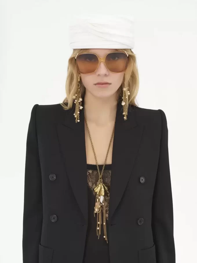 Tailored jacket in wool grain de poudre Tailored jacket in wool grain de poudre