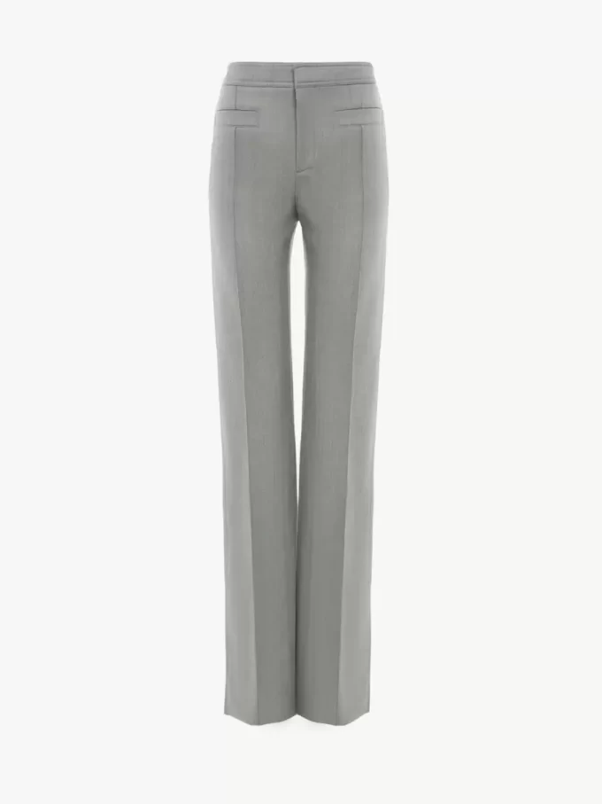 Tailored pants in chiné wool