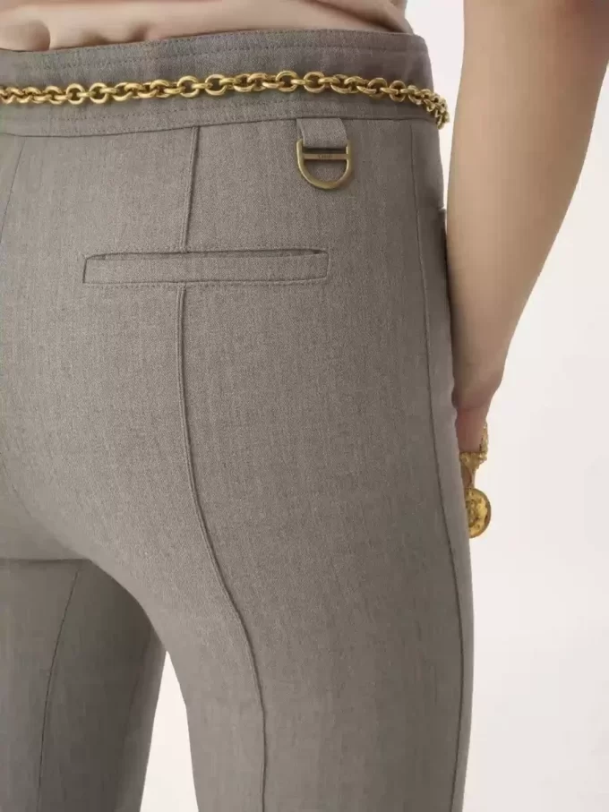 Tailored pants in chiné wool