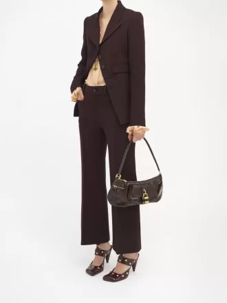 The 99 shoulder bag in croco-effect leather