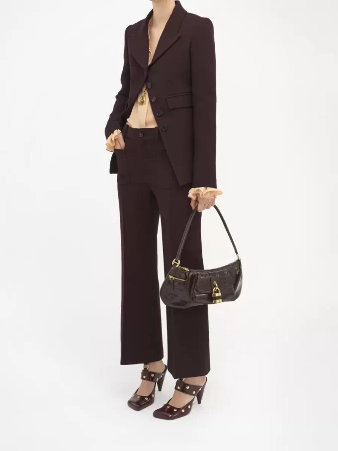 The 99 shoulder bag in croco-effect leather The 99 shoulder bag in croco-effect leather