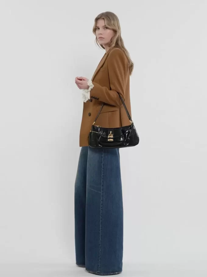 The 99 shoulder bag in croco-effect leather The 99 shoulder bag in croco-effect leather