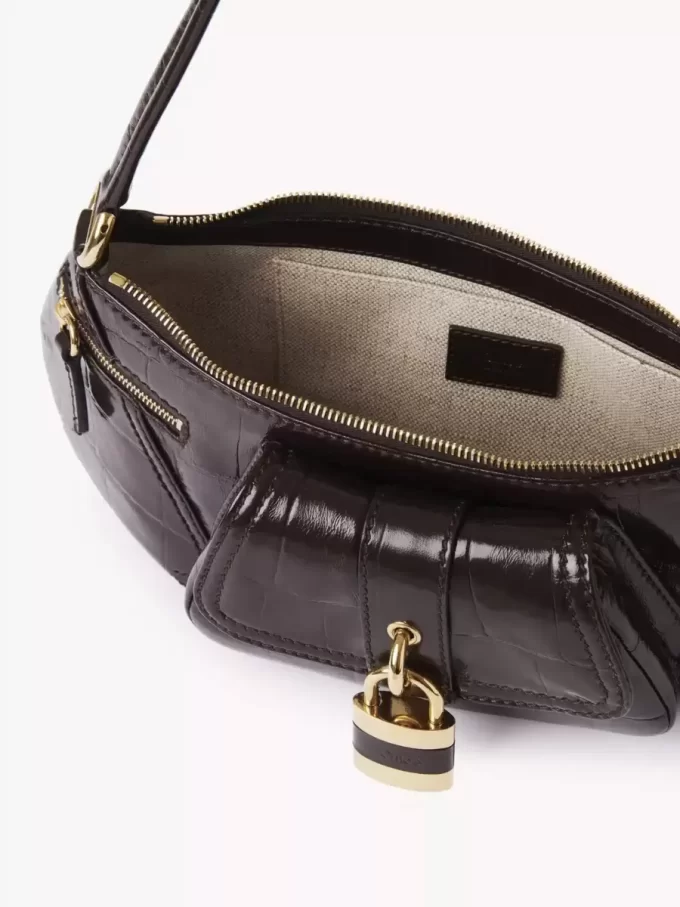 The 99 shoulder bag in croco-effect leather The 99 shoulder bag in croco-effect leather