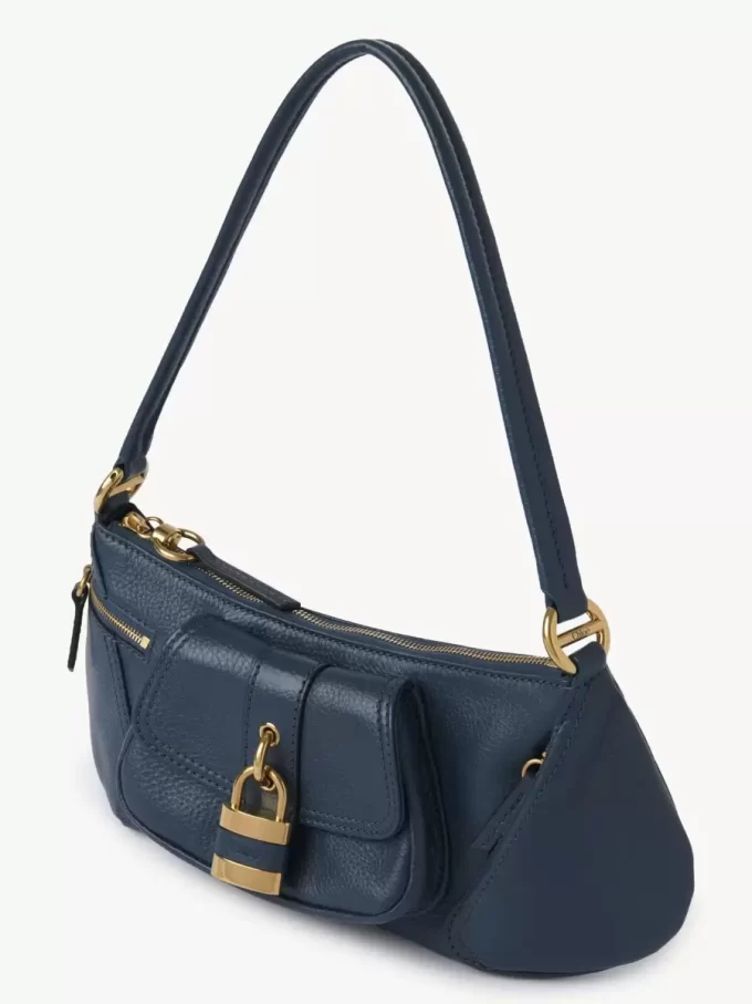 The 99 shoulder bag in grained leather The 99 shoulder bag in grained leather