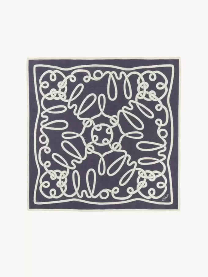 The Chloé Iconic Print scarf in cotton & silk