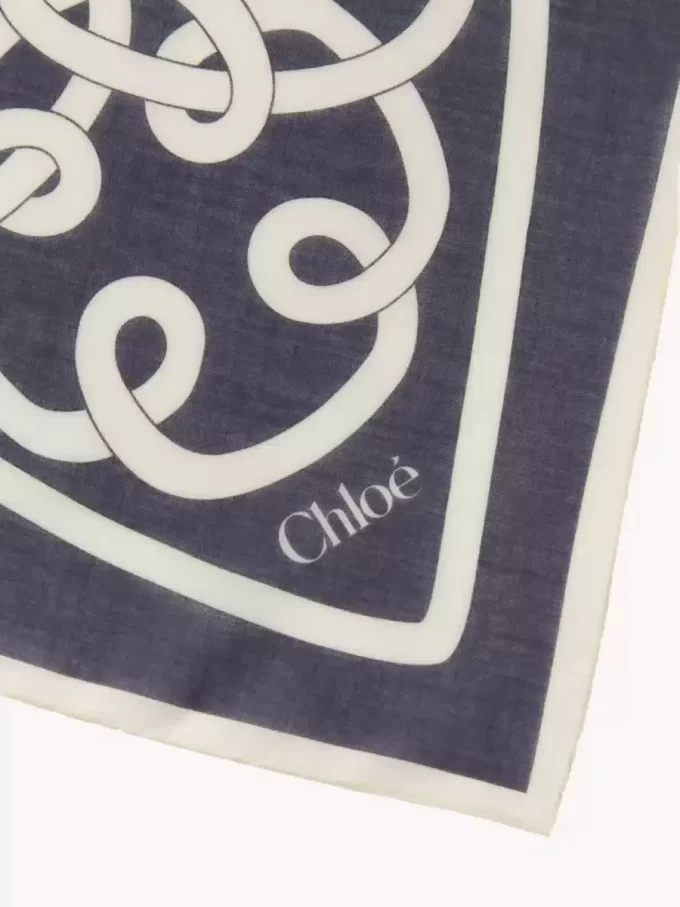The Chloé Iconic Print scarf in cotton & silk