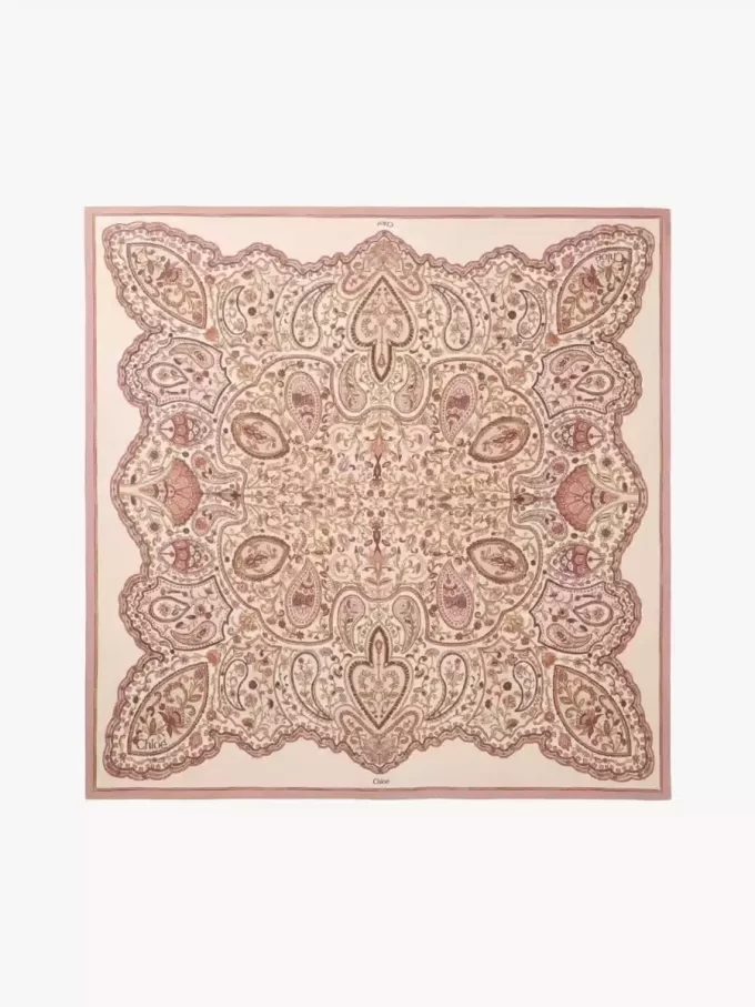 The Chloé Paisley square scarf in silk twill The Chloé Paisley square scarf in silk twill
