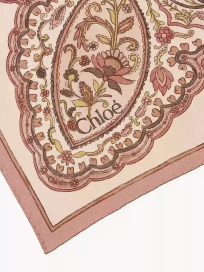 The Chloé Paisley square scarf in silk twill The Chloé Paisley square scarf in silk twill