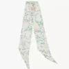 The Chloé Peonies bandeau scarf in silk charmeuse The Chloé Peonies bandeau scarf in silk charmeuse