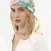 The Chloé Peonies square scarf in silk twill The Chloé Peonies square scarf in silk twill