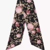 The Chloé Peonies wide bandeau scarf in silk charmeuse The Chloé Peonies wide bandeau scarf in silk charmeuse