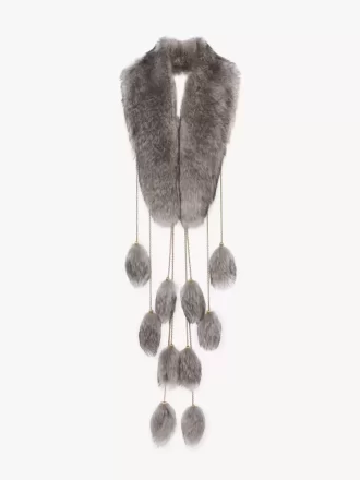 The Treasure Tails scarf in shearling