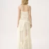 Thin-strap long dress in embroidered lace Thin-strap long dress in embroidered lace