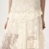 Thin-strap long dress in embroidered lace Thin-strap long dress in embroidered lace