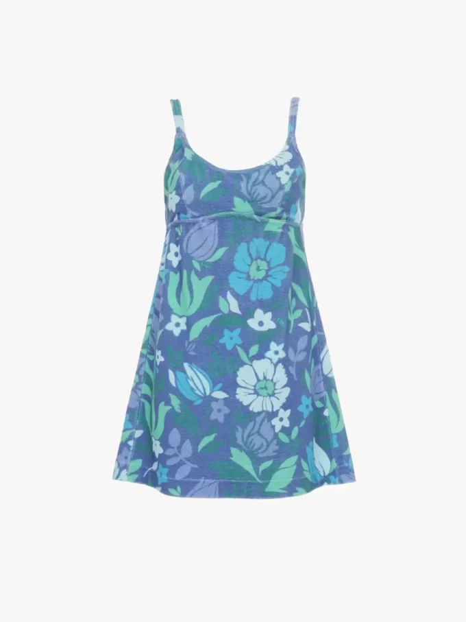 Thin-strap mini dress in cotton jersey Thin-strap mini dress in cotton jersey