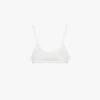 Thin-strap ruffled bralette in embroidered lace Thin-strap ruffled bralette in embroidered lace