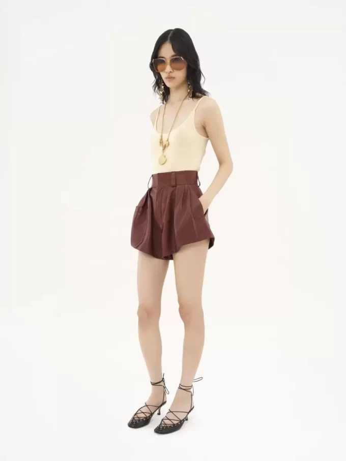 Thin-strap tank top in superfine wool knit Thin-strap tank top in superfine wool knit