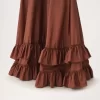 Tiered maxi skirt in washed silk taffeta Tiered maxi skirt in washed silk taffeta