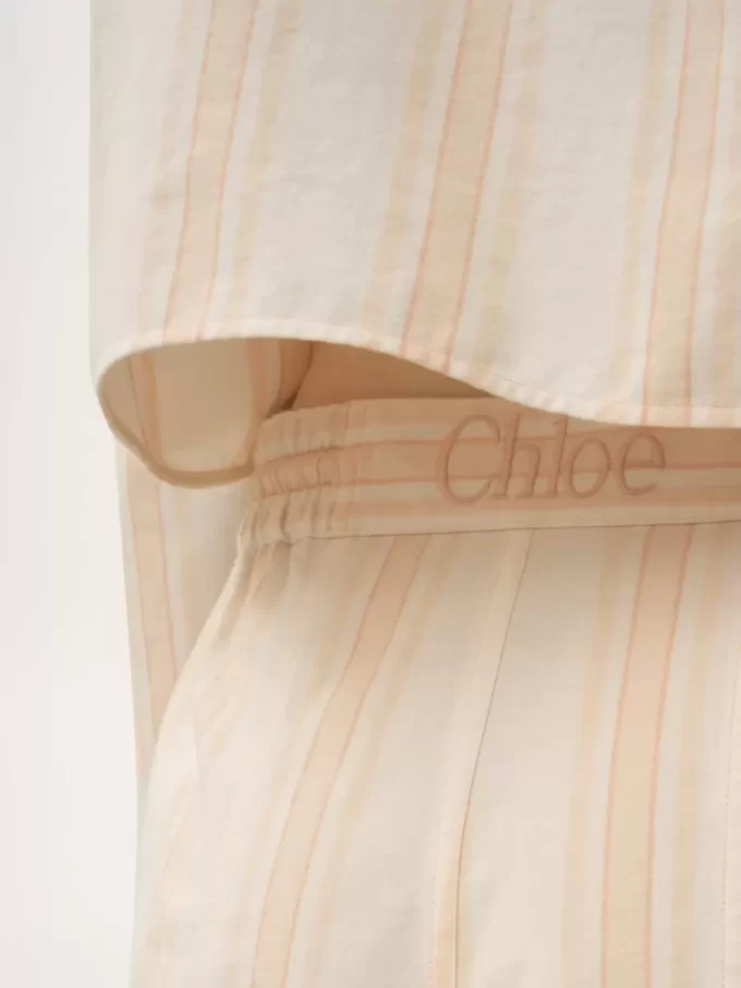 Turn-up drawstring shorts in cotton Turn-up drawstring shorts in cotton