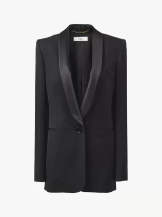 Tuxedo jacket in wool grain de poudre Tuxedo jacket in wool grain de poudre