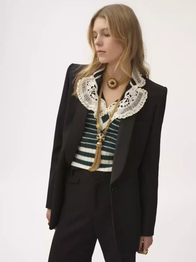 Tuxedo jacket in wool grain de poudre Tuxedo jacket in wool grain de poudre