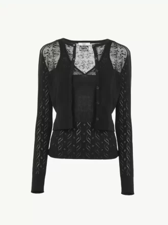 Twin set in cotton knit