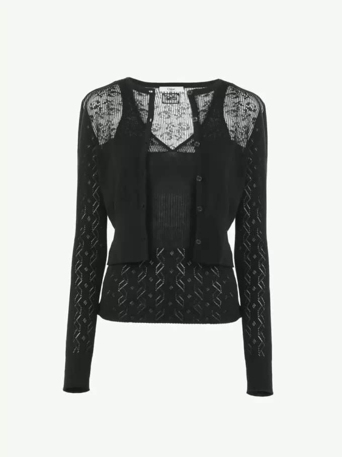 Twin set in cotton knit Twin set in cotton knit