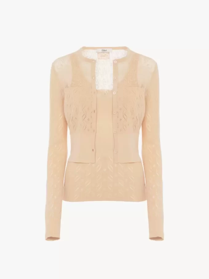 Twin set in cotton knit Twin set in cotton knit