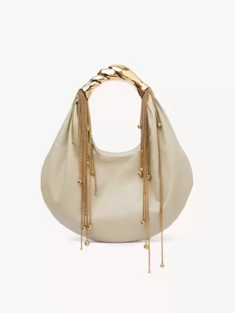 Twisted Shell hobo bag in shiny leather