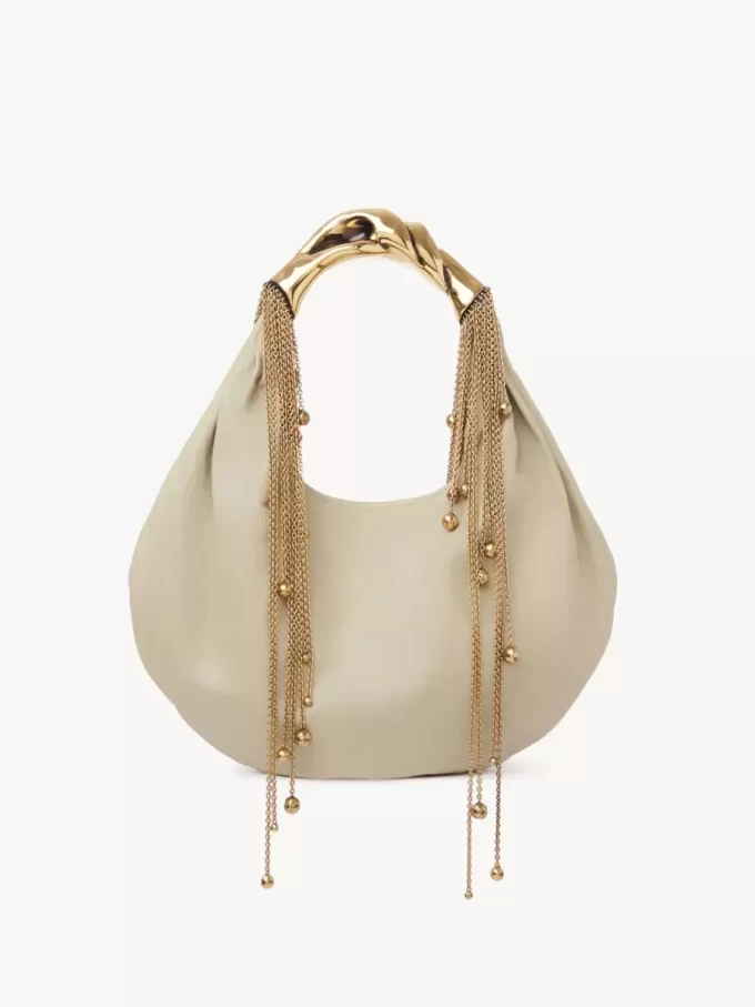 Twisted Shell hobo bag in shiny leather Twisted Shell hobo bag in shiny leather