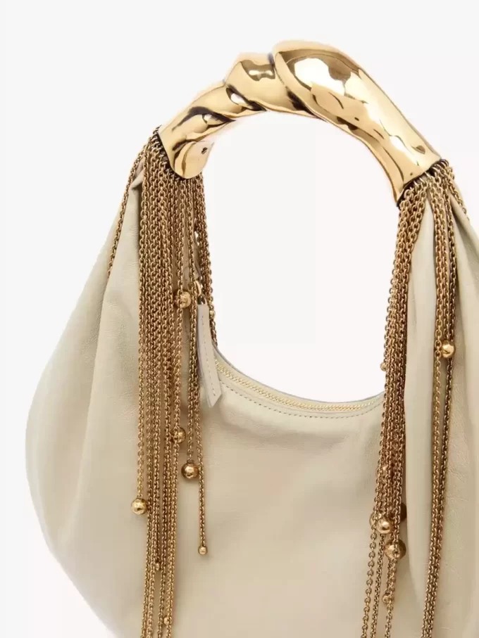 Twisted Shell hobo bag in shiny leather Twisted Shell hobo bag in shiny leather