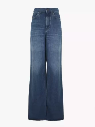 Wide-leg jeans in denim