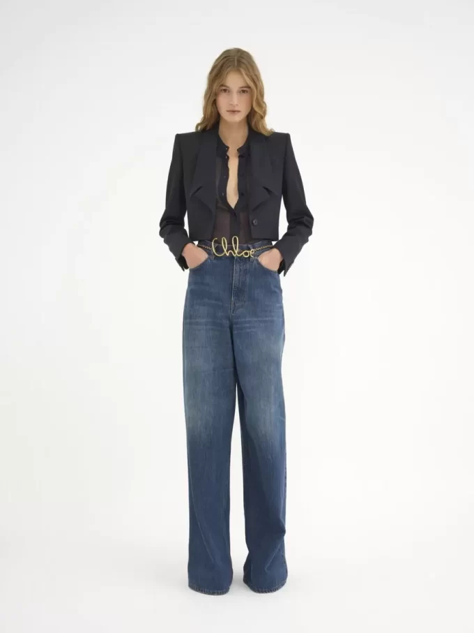 Wide-leg jeans in denim Wide-leg jeans in denim