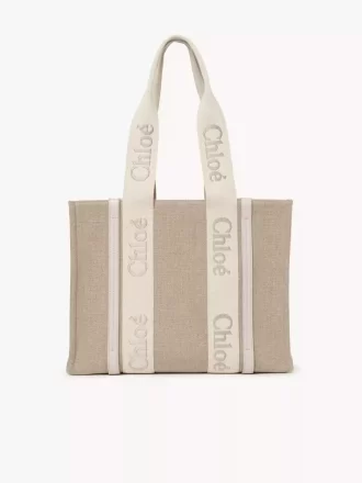 Woody tote bag in linen Woody tote bag in linen