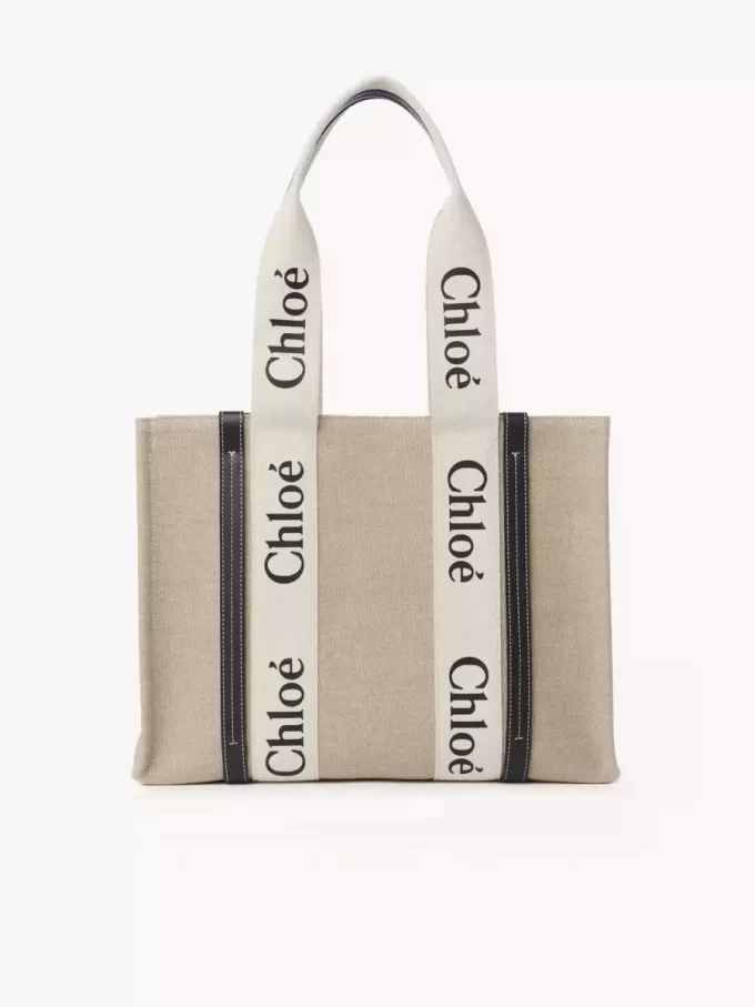 Woody tote bag in linen